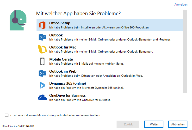Probleme in Office 365